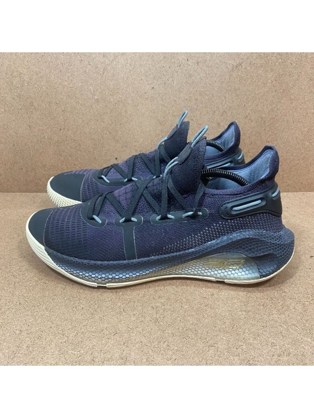 Under Armour Curry 6 Mens Black Basketball Shoes Size 11 Athletic Footwear